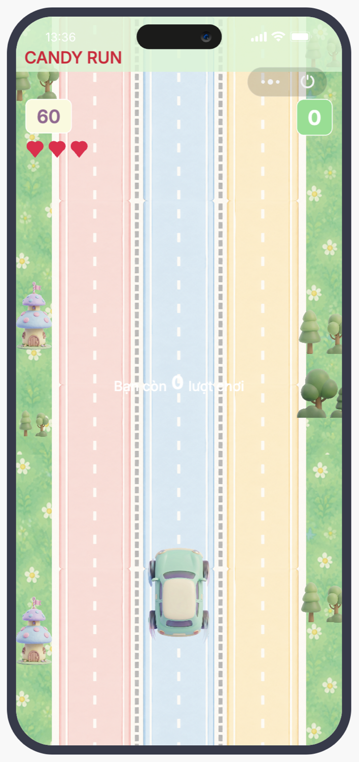 Màn hình chơi game Đua xe