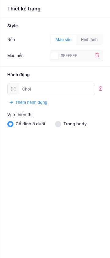 Chuyển đổi giữa nền màu và nền ảnh