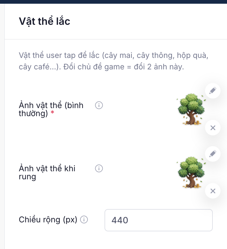 Cấu hình vật thể lắc