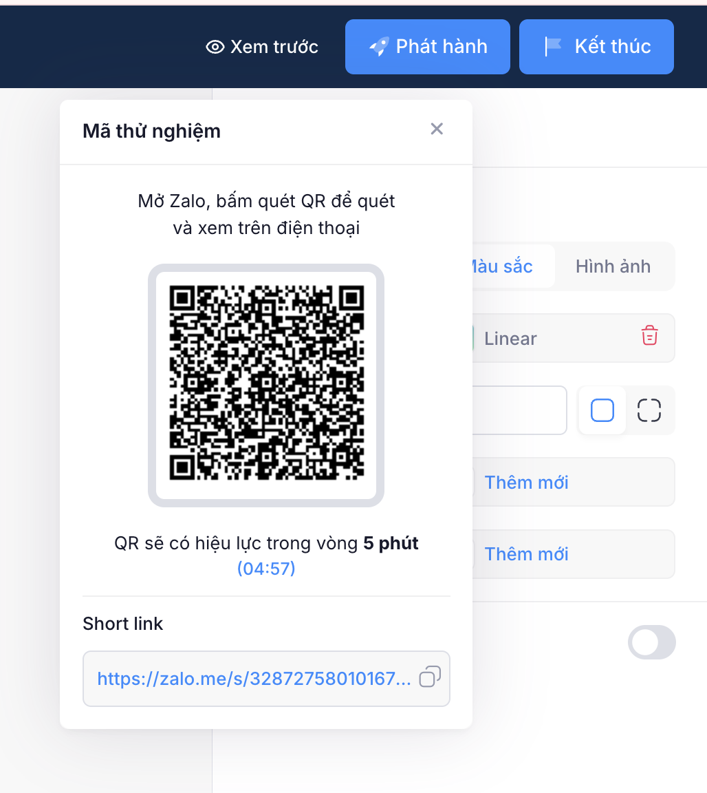 Màn hình xem trước game
