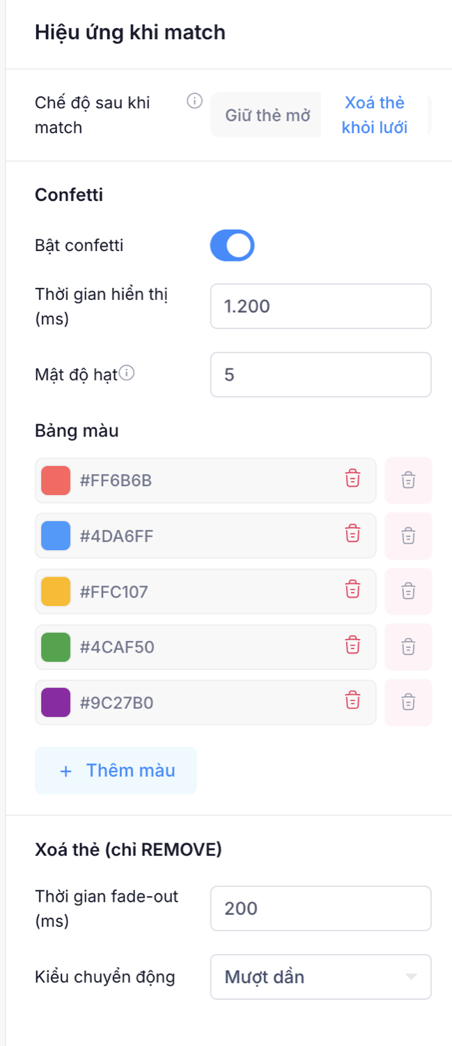 Hiệu ứng khi tìm đúng cặp