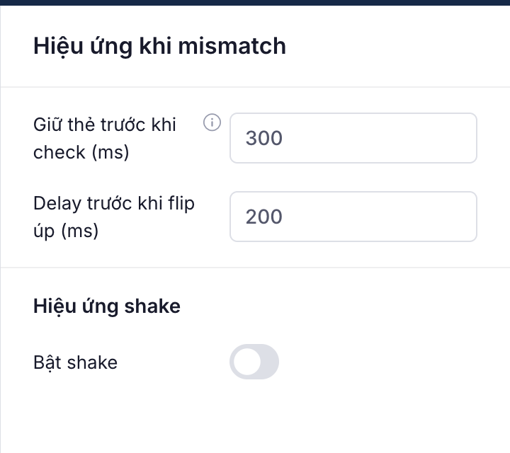 Hiệu ứng khi sai cặp