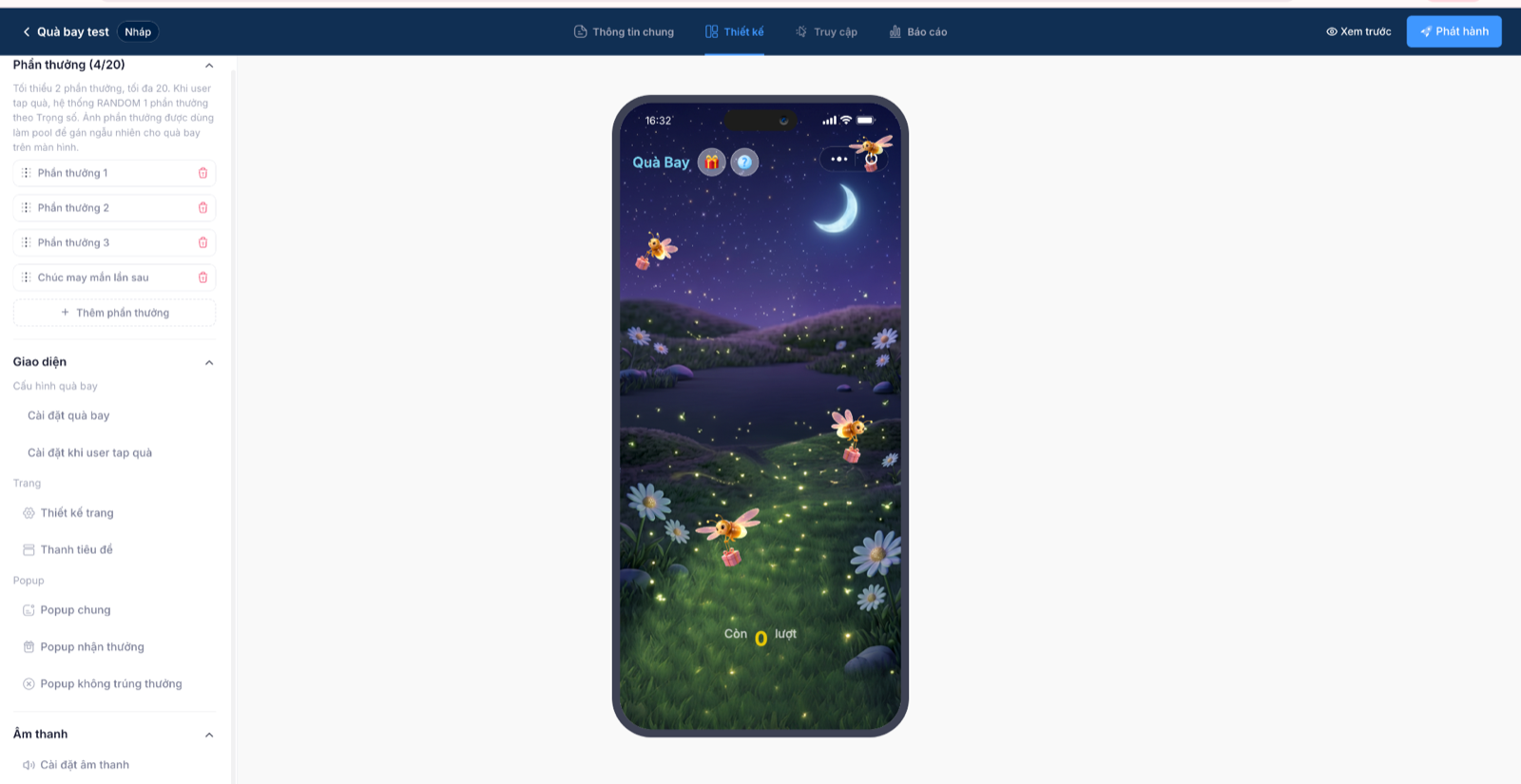 Danh mục cấu hình game Quà bay