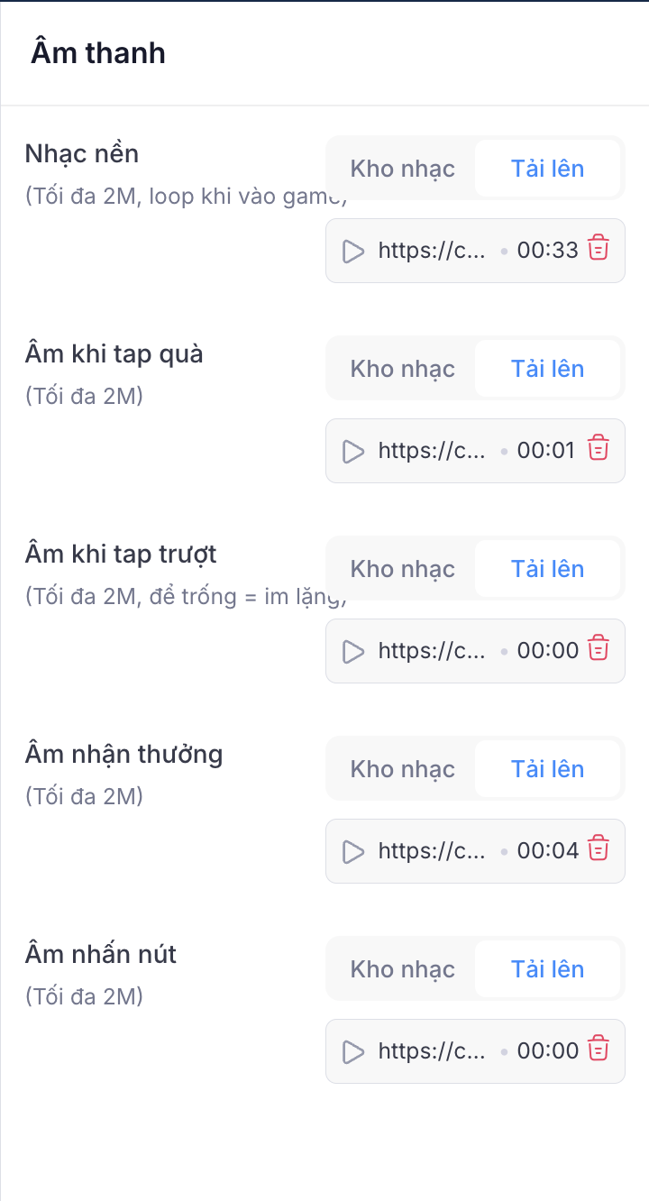 Cấu hình âm thanh