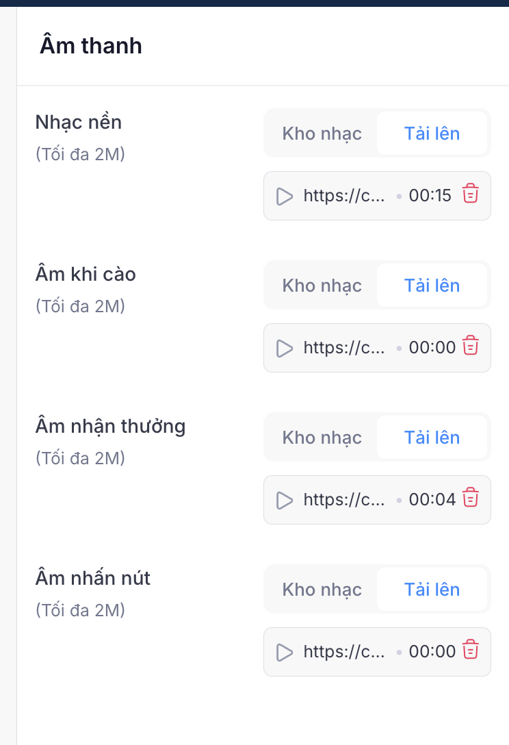 Cấu hình âm thanh game