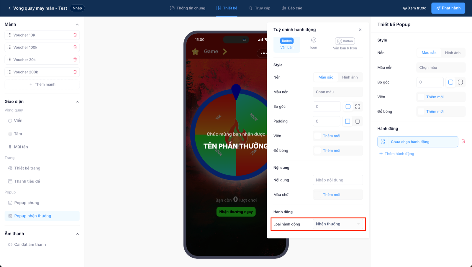 Thêm popup cho game